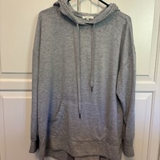 Women s Z Supply Light Grey Hoodie Size Large, Flowy And Flattering Cut