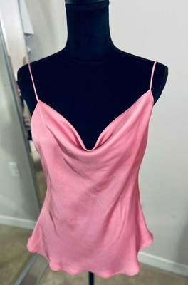 pink satin tank