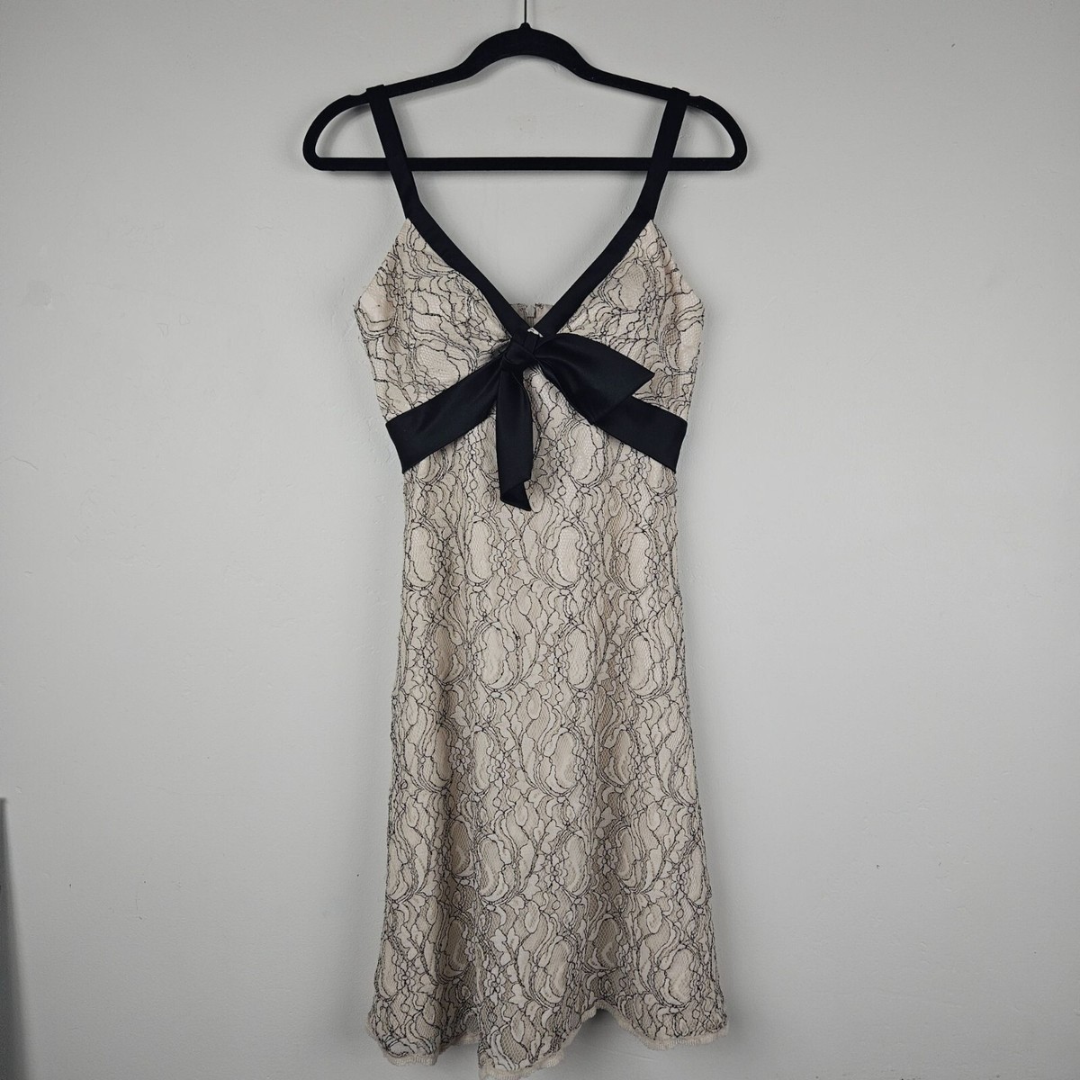 LACE PARTY MIDI DRESS Womens 0 Empire Waist Classic Event Wedding Guest  Lined | eBay