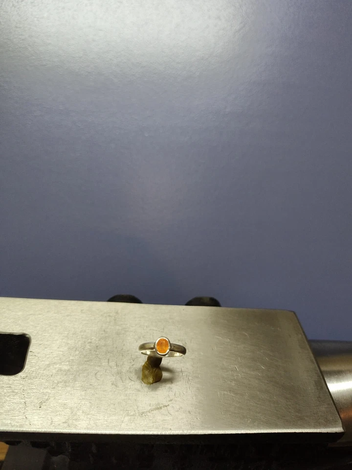 Кольцо ручной работы с мандарином спессартитом более 1 карата, редкий цвет, натуральный огненный драгоценный камень - Изображение 4 из 4