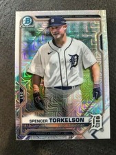 SPENCER TORKELSON 2021 Bowman Mega Box Chrome IMAGE PHOTO VARIATION Card #BCP-96