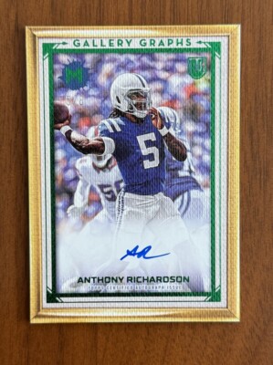 2024 Topps Motif Gallery Graphs Anthony Richardson Rookie On Card Auto 5/8 Jrsy#