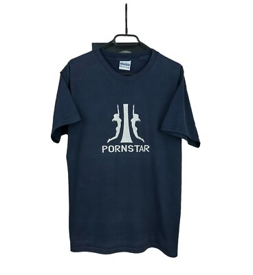 Vintage Porn Star Tee Shirt Jersey Rare Y2K Hype Over Print Mens