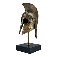 Leonidas Helm König Spartanischer Held Alt Griechisch Echt Bronze Metall Kuns...