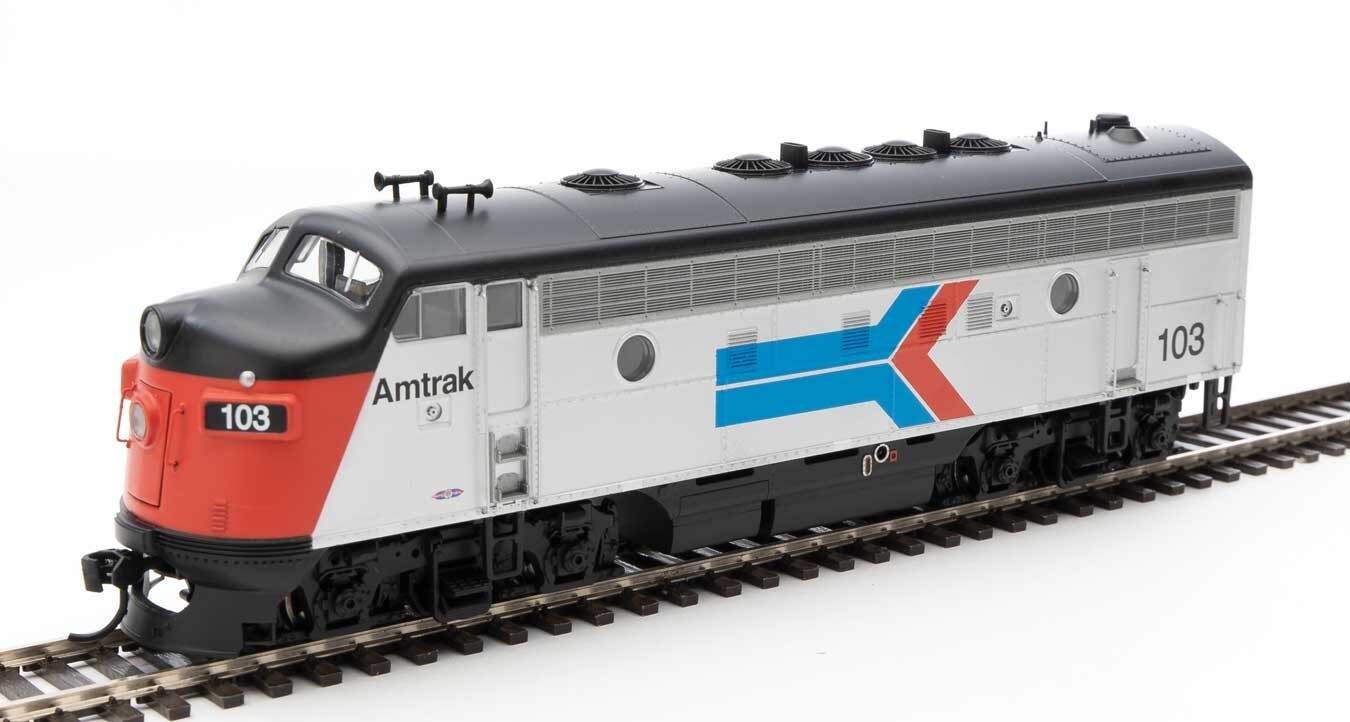 H0 Gauge - Walthers Diesel Locomotive Set EMD F7AB Amtrak with Sound - 19957 New