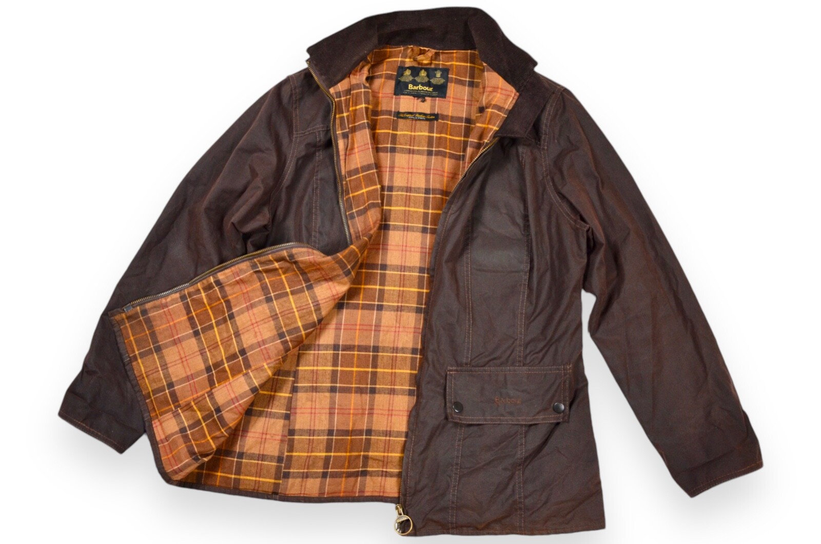 Women's Barbour Bridget Jacket Wax Brown L2465 England Size 16