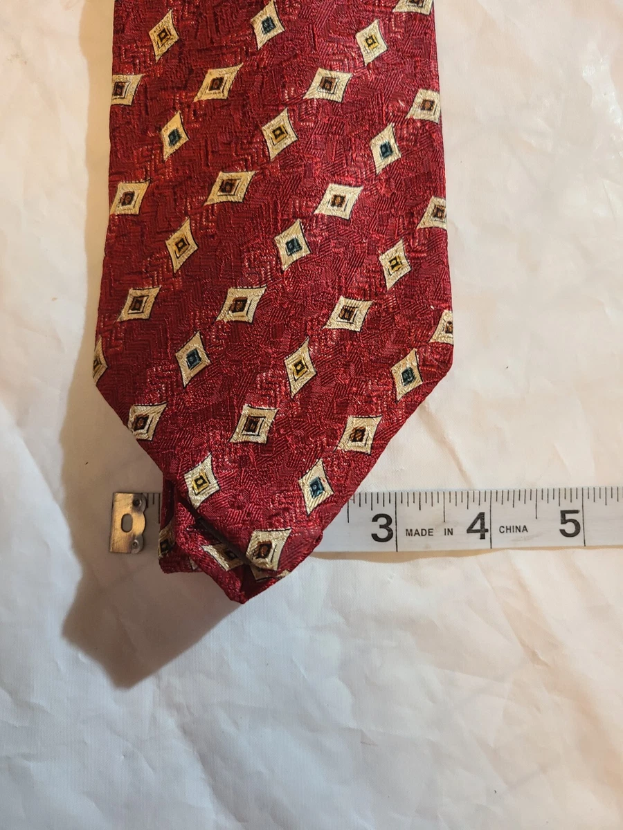 Perry Ellis Portfolio Red Tan Tie