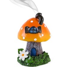 Image of Orange Smoking Toadstool Incense Cone Holder