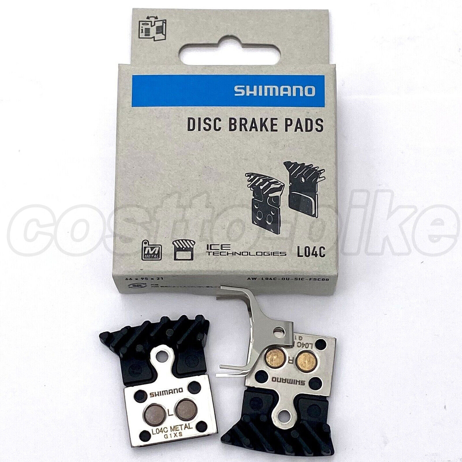 Shimano L04C/L05A Metal Disc Brake Caliper Pads ICETECH Cooling Fins