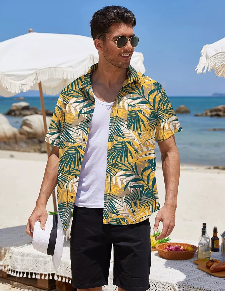 Tropical shirt shop and shorts