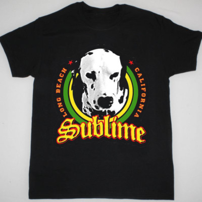 SUBLIME Lou dog Band Short Sleeve All Size Black Unisex Tee Shirt