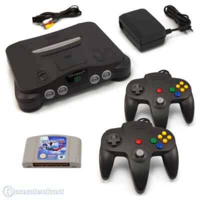 N64 / Nintendo 64 - Konsole + Pilotwings + 2 Controller + Zub.