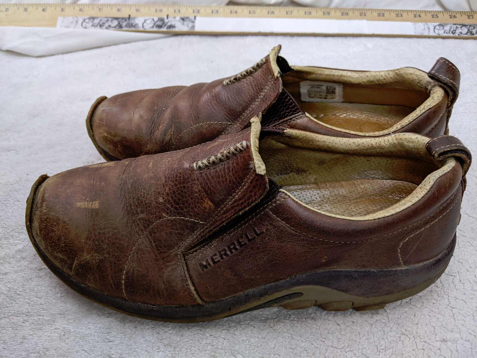 Scarpe da trekking Merrell Jungle Moc da uomo 10 5 44 5 in pelle marrone antiscivolo