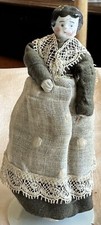C1890 5  Rare German China Head Doll, Great For Dollhouse, Beautifully Dressed