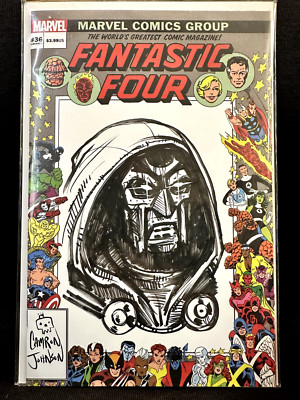Fantastic Four #36 John Romita Sr Sketch Variant Marvel 2018 Camron Johnson Doom