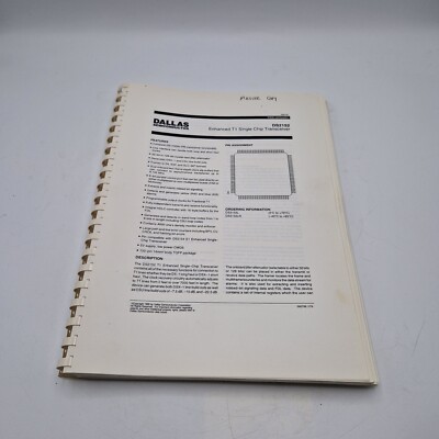 Dallas Semiconductor DS2152 Enhanced T1 Single Chip Transceiver Handbuch