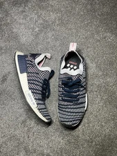 size 9.5 adidas originals NMD_R1 stlt primeknit “navy White Red”