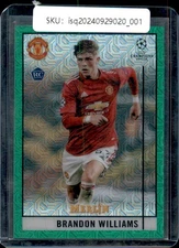2021 Topps Merlin Chrome Brandon Williams /99 Green Mojo RC #95