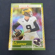 2024 Score 1989 Rookie JJ McCarthy #4 Gold Zone /50 Rc Vikings 251251