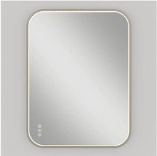 Artika Royce 32  x 24  LED Wall Mirror w/ Defogger - Brushed Nickel