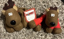 Randy Reindeer Rodney Christmas Plush 1987 Burger King - Set Of 2 - One Has Tag