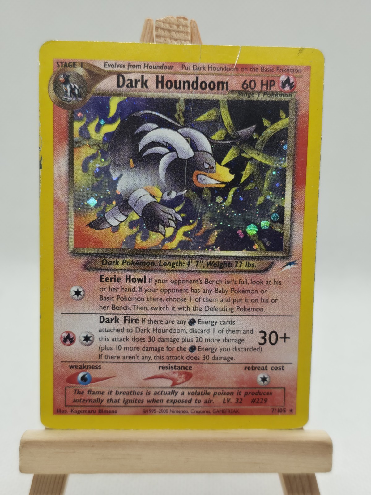 Dark Houndoom 7/105 Holo Rare (2002) Neo Destiny Pokemon TCG Card Vintage WoTC