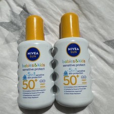 2 x Nivea Sun Kids Sensitive Protect & Care Sun Spray SPF 50+ 200ml 35.00 per litre
