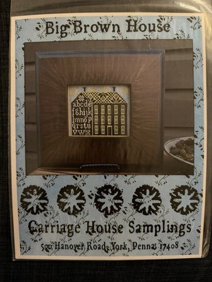 Carriage House Samplings BIG BROWN HOUSE Primitive Alphabet Cross Stitch Pattern