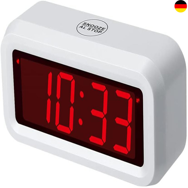 Digitaler Wecker Batteriebetrieben Led Anzeige 3 Helligkeitsstufen 12-image
