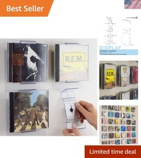 Display Your CDs Stylishly: Clear Adjustable CD Mount 5-Pack for Home Media