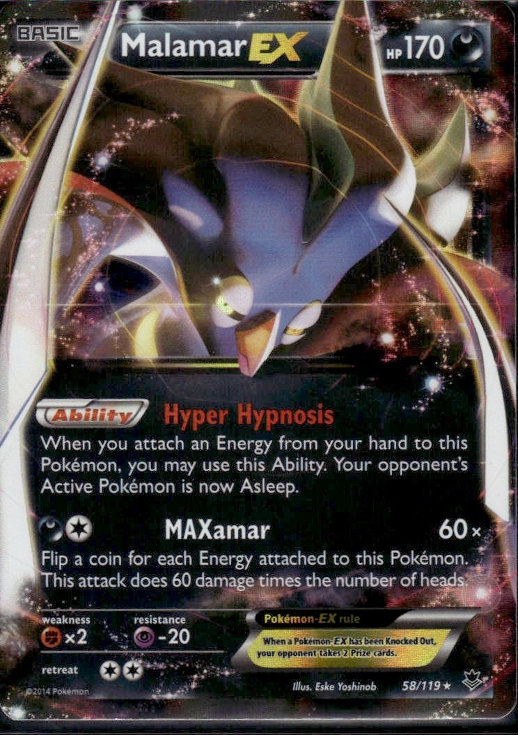 Pokemon TCG Malamar EX XY Phantom Forces 58/119 Ultra Holo Rare