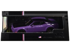 2018 Dodge Challenger SRT Demon Plum Crazy Metallic with Matt Black Hood 1/43 Di