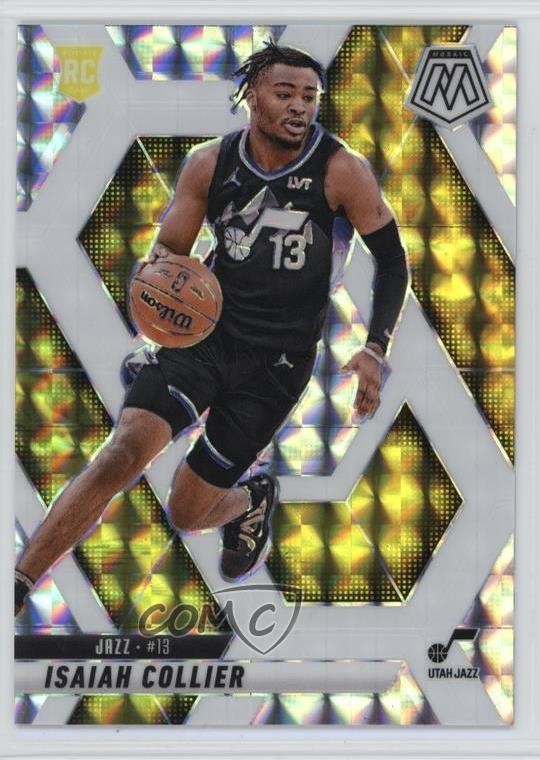 2024-25 Panini Mosaic Rookies Choice White Prizm 27/35 Isaiah Collier #222 pe8