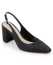 Jewel Badgley Mischka Tatum Slingback Block Heel Capped Toe