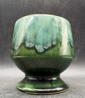 Vintage Brush McCoy Style Green Drip Glaze Art Pottery Pedestal Planter — photo 5