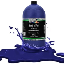 Pouring Masters Ultramarine Blue 64-Ounce Water-Based Acrylic Pouring Paint