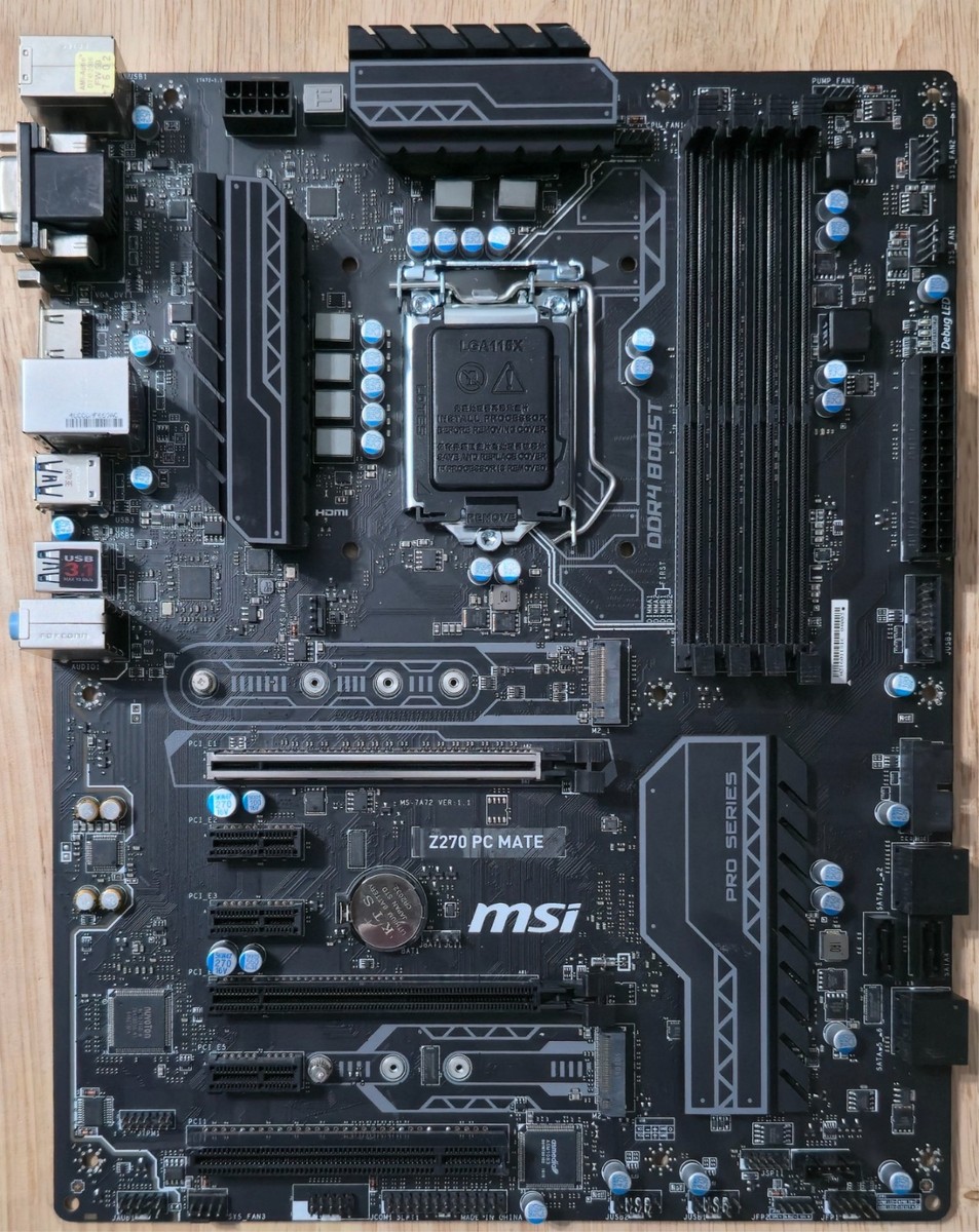 MSI Z270 PC MATE Motherboard Intel DDR4 LGA 1151 ATX 6th/7th Gen