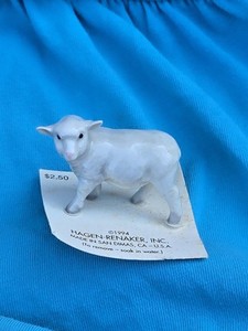 Retired Hagen Renaker Mama Sheep On Original Card 1994