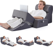 9PCS Wedge Pillow Set for after Surgery Recovery, Adjustable Memory Foam Neck Pi