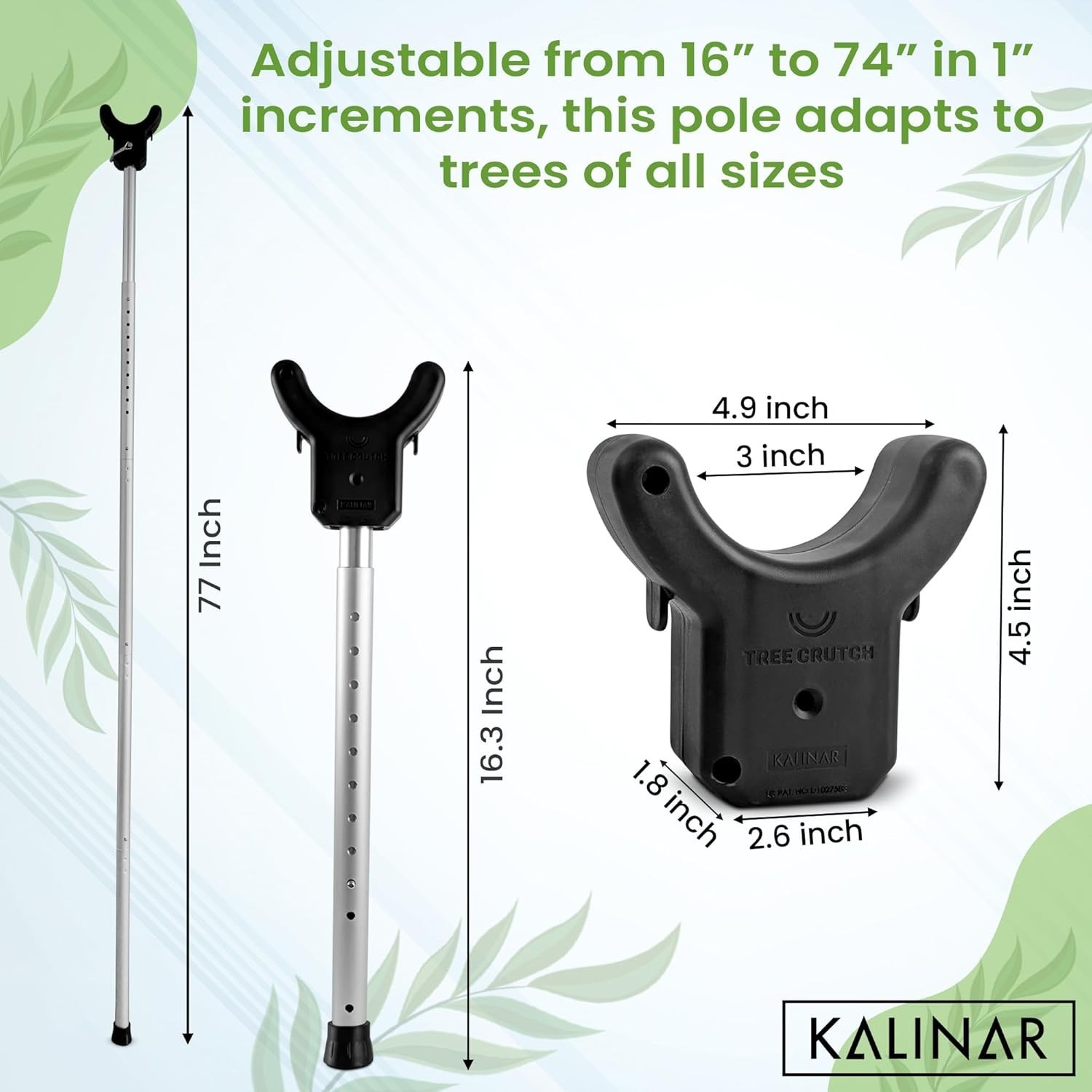 Adjustable Aluminum Tree Support Pole with Tree Crutch – Prevents Fruit Tree ...