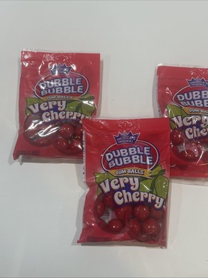 3-4 4oz DUBBLE BUBBLE GUM BALL BERY CHERRY!