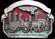 QG02170 *NOS* 1985 **HALLIBURTON SERVICES** 1920 SUPER CEMENTER OILFIELD BUCKLE