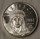 2014 "Regency Lady Liberty" 1 troy ounce .999 fine silver round.