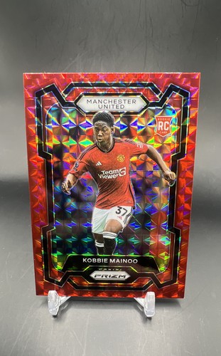 Kobbie Mainoo [Red Mosaic] #38 2023 Panini Prizm Premier League card