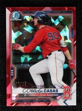 2021 Bowman Sapphire Edition Red Refractor 7/15 Triston Casas #BCP-84 1v3