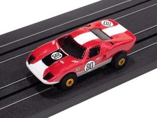 Auto World SC415 Thunderjet 1966 Ford GT40 Carmine HO Scale Slot Car