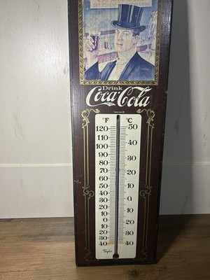 Coca-Cola Taylor Wooden Thermometer 23x7x3/4