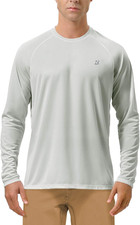 Mens UPF 50 UV Sun Protection Shirts Outdoor Long Sleeve SPF Rash Guard for Fis