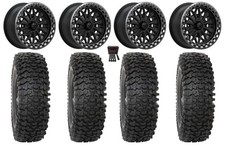 MSA Bolo Bdlk 15" Wheels Matte Bk +38mm 37"RC500S Sticky Tires RZR Turbo S / RS1