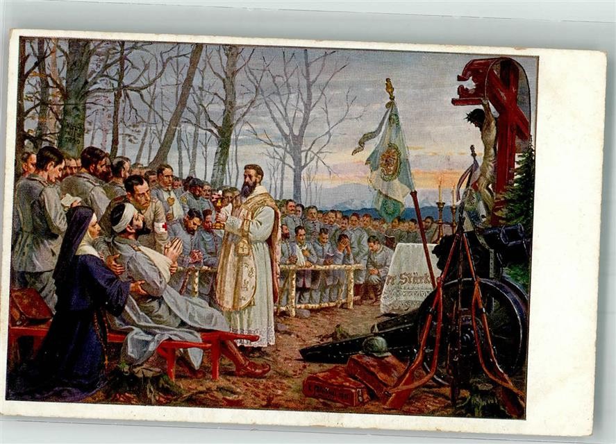 38154373 - sign. Schleibner Kaspar Kominion im Felde Verwundete Rotes Kreuz